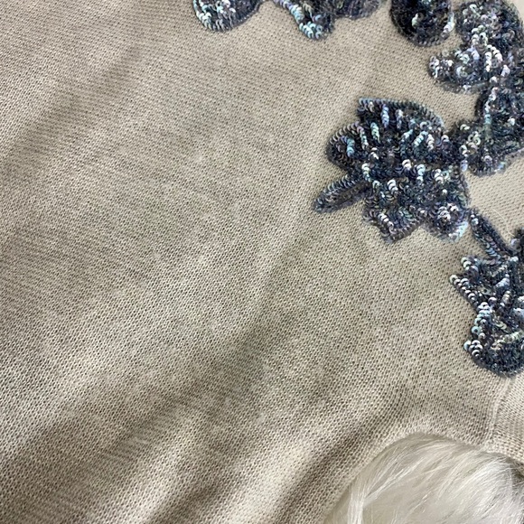 J CREW Merino Wool Floral Sequin Sweater S - Picture 6 of 8